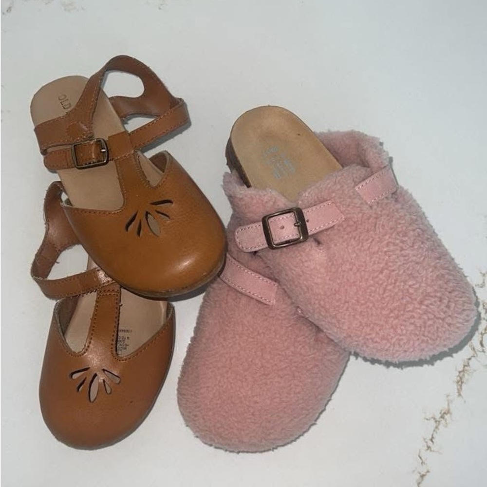 Brown and Pink Kids Shoes